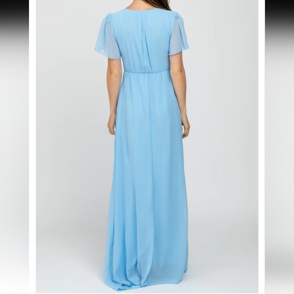 Elegant Blue Maxi Dress - Picture 2 of 16